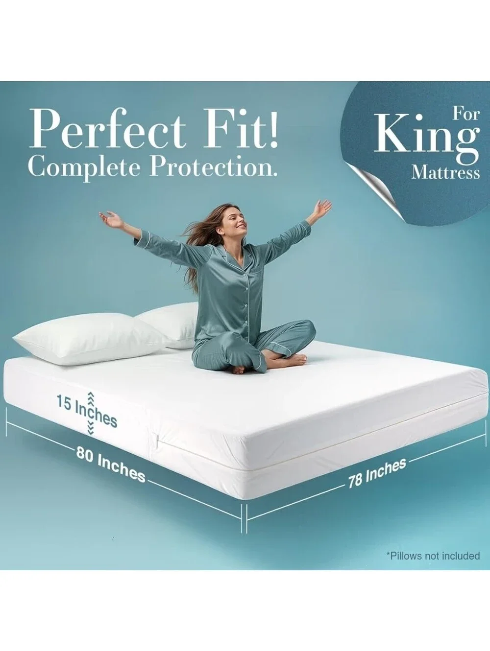 Mattress Protector Zippered KING size Waterproof